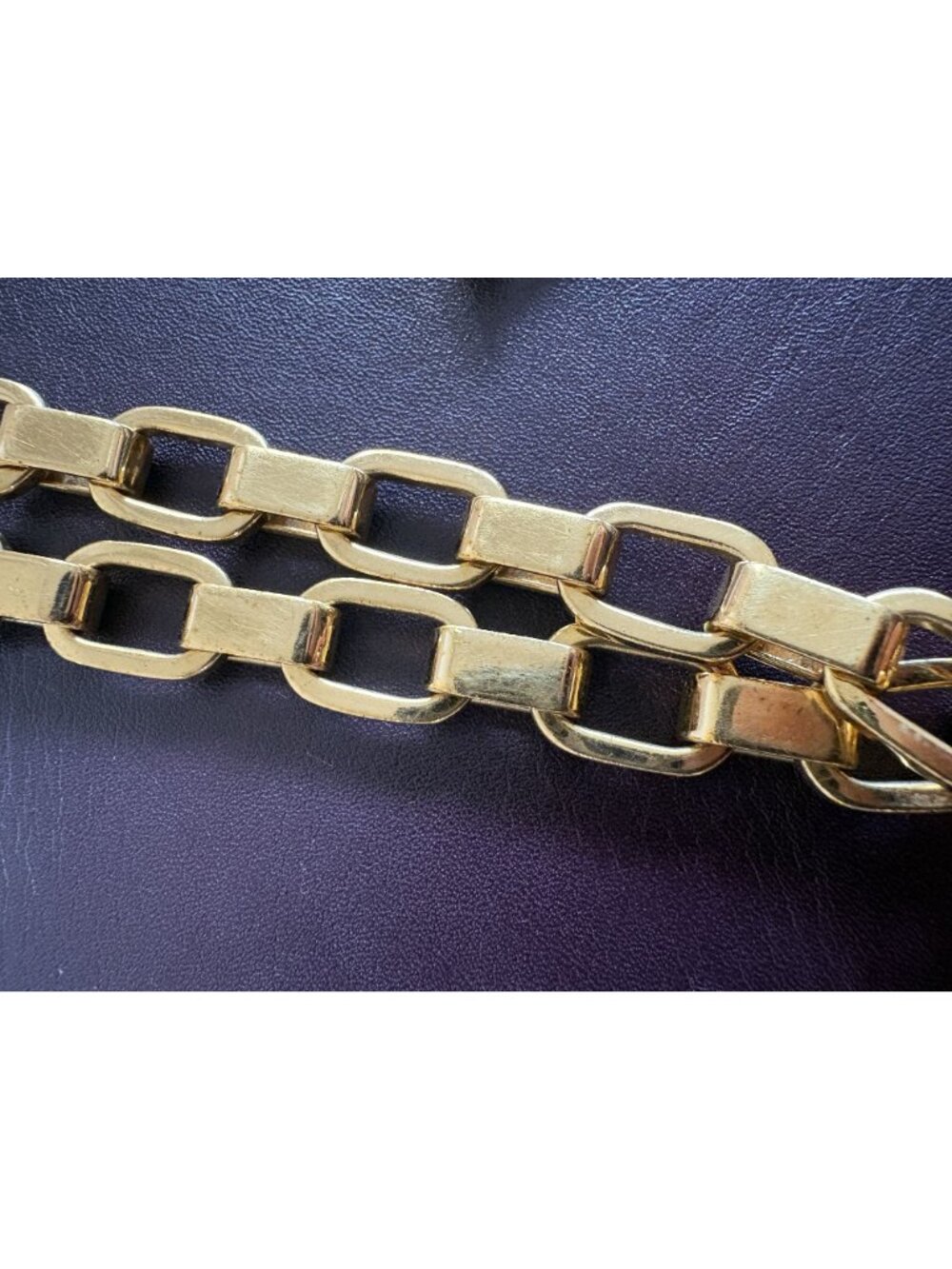 Louis Vuitton Quetsche Box Calfskin Leather Chain Louise GM Clutch Bag in Eggpla - Picture 8 of 13